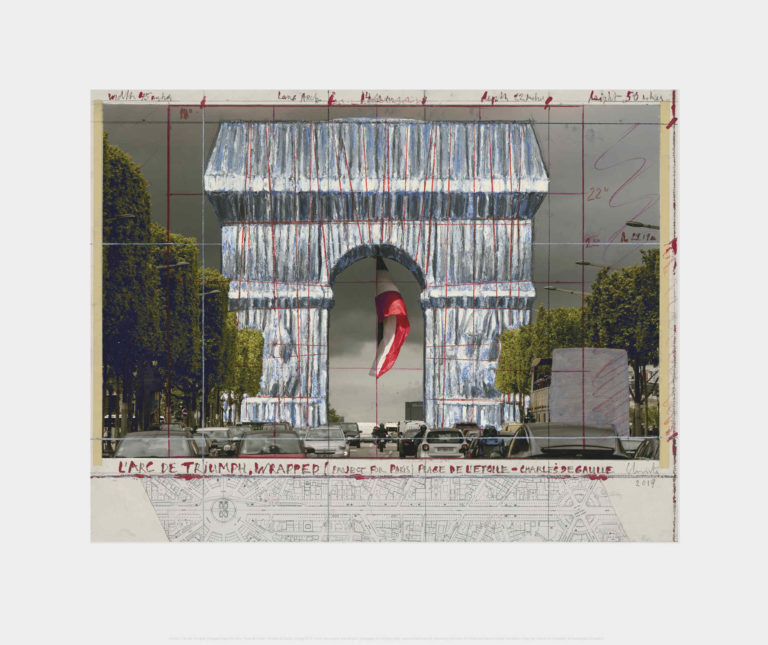 Christo Arc de Triomphe IV, Project for Paris Pigmentdruck auf Bütten 64 x 73,5 cm Auflage 500 Exemplare
