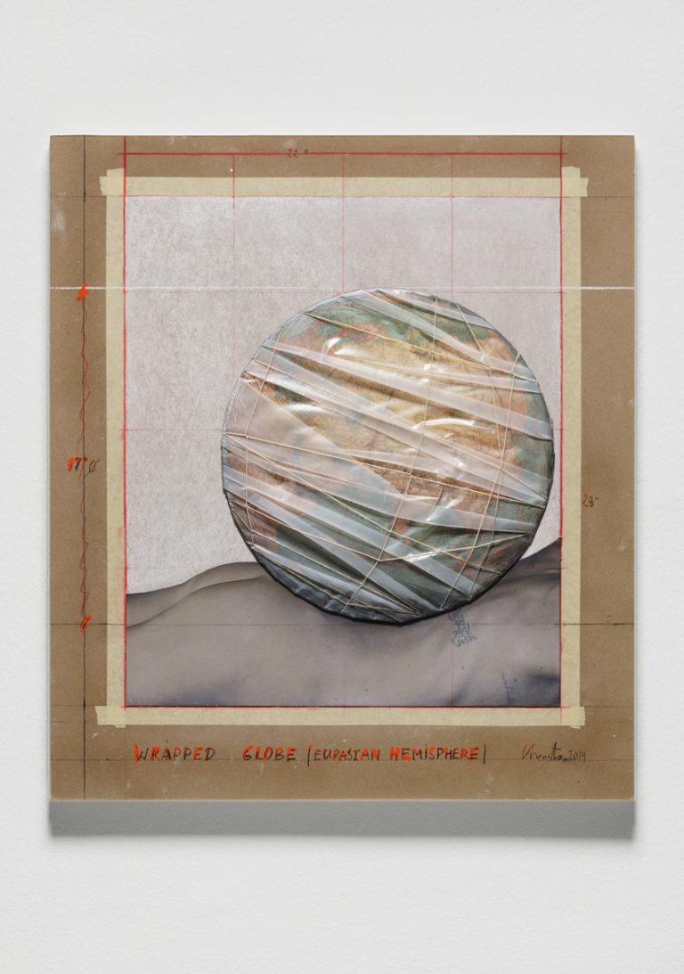 Christo Wrapped Globe Eurasian Hemisphere, 2019