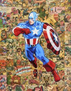 Randy Martinez Legacy: Captain America Fine Art Print/Leinwand ca. 71 x 55 cm Auflage 50 Exemplare