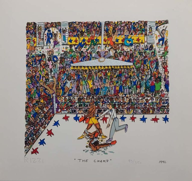 James Rizzi The Champ, 1992 Auflage 93/350 handsigniert 30,5 x 29,5 cm