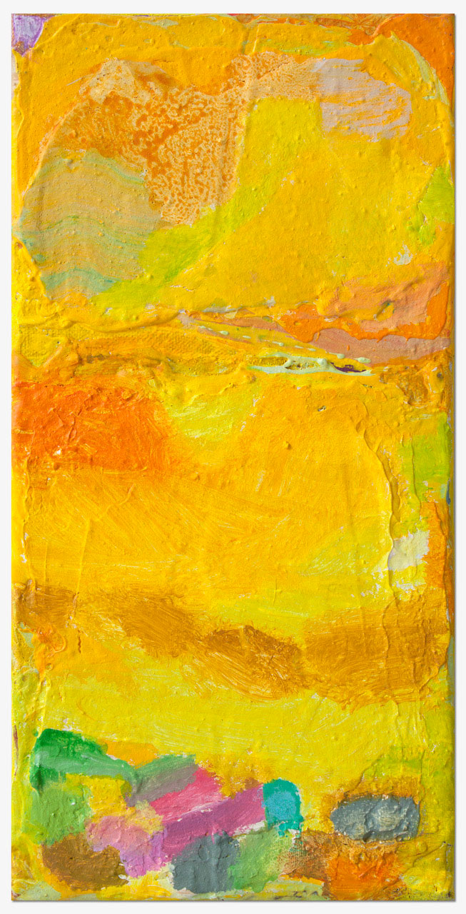Petra Amerell, Ohne Titel (13-20), Pigmente und Binder/Leinwand, 40 x 20 cm, Unikat