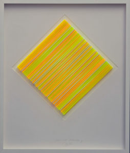Klaus Joas, Diagonale Struktur B, 2022, Lichtverstärkendes Acrylglas, 58,5 x 68,5 cm, Unikat