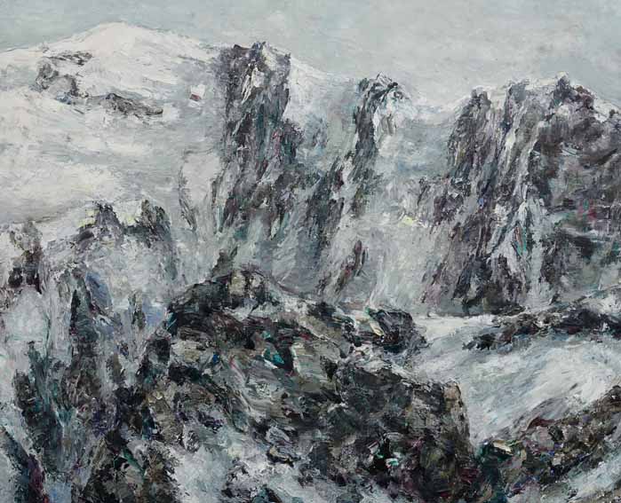 Rudi Weiss Mont Blanc, 28-2019 Öl auf Leinwand