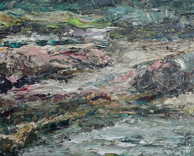 Rudi Weiss Kleine Landschaft, 4-22 Öl auf Leinwand 40 x 50 cm Unikat