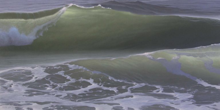 Malte von Schuckmann Wellen, 2022 Öl auf Leinwand 60 x 120 cm Unikat